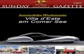 Automobiles Wochenende Villa d’Este am Comer Seeepaper.sundaygazette.de/pdf/SundayGazette_Edition_326.pdf · nahe gelegenen Rokoko-Seeschlösschen Monrepos. Nach einem morgendlichen