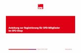 Anleitung zur Registrierung für SPD-Mitglieder im SPD-Shop · du für deine Registrierung im SPD-Shop eine andere E-Mail-Adresse nutzen wollen, trage diese bitte hier ein. WICHTIG!