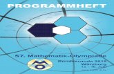 PROGRAMMHEFT - mathematik-informatik.uni-wuerzburg.de · Mathematik-Olympiade in Bayern (MOBy e.V.) in München gegründet. Dies ermöglichte es, die Organisation auf eine breitere