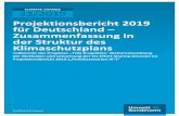 Projektionsbericht 2019 für Deutschland – Zusammenfassung ... · nisse des Projektionsberichts im Format des Klimaschutzplans tabellarisch dargestellt und die wesentlichen Treiber