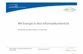 Mit Energie in den Informatikunterrichtifib.informatik.uni-oldenburg.de/till2011/downloads/MollMitEnergieIn... · Unterrichtsbeispiel Solardaten im XML-Format • Solaranlage liefert