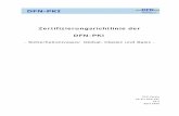 Zertifizierungsrichtlinie der DFN-PKI - info.pca.dfn.de · Die oberste CA (PCA) der DFN-PKI zertifiziert ausschließlich Zertifikate von unmittelbar nachgeordneten CAs entsprechend