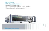 R&S®ESW EMI Test Receiver · EMI Test Receiver Auf einen Blick Der R&S®ESW ist ein Funkstörmessempfänger mit herausragenden HF‑Eigenschaften wie Messdynamik und Messgenauigkeit.