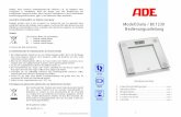 Modell Daria / BE1230 Bedienungsanleitung · PDF fileOperating Manual_N_BE1230_EN_120528_REV001 Note: The displayed value may be adversely affected under extreme electromagnetic influences,