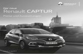 Der neue Renault CAPTUR · 1 Entfall der Ausstattungen Extended Grip und Ganzjahresreifen 3 Die wichtigsten Ausstattungsmerkmale LIFE • ABS, ESP, 4 Airbags • Elektrisch einstell-