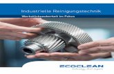 Industrielle Reinigungstechnik - donar.messe.de · Lösemittel für die industrielle Bauteilreinigung zum Einsatz. Eine moderne Anlagentechnologie wie bei der EcoCcore sorgt für