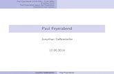Jonathan Geˇendorfer - statsoz-neu.userweb.mwn.de · Paul Feyerabend (13.01.1924 - 11.02.1994) Anything Goes! Paul Feyerabend gegen den Empirismus Feyerabend und Lakatos Lebenslauf
