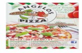 Angelos Pizza - Speisekarte · Wir verwenden nur original Goudakäse von Mitram! Alle Pizzen mit Tomatensauce und Käse'. Alle Pizzen auch in klein erhältlich, Preis 1,- € weniger