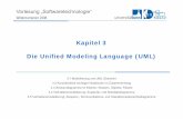 Kapitel 3 Die Unified Modeling Language (UML) · UML-Diagramm Vhlt di UseCase-Diagramm Aktivitätsdiagramm Verhaltensdiagramm Zt ddiZustandsdiagramm Interaktionsdiagramm Sequenzdiagramm