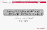 Row Chaining & Row Migration Alte Bekannte - immer noch ... · Row Chaining & Row Migration Alte Bekannte - immer noch aktuell! DOAG 2014 Datenbank Dierk Lenz