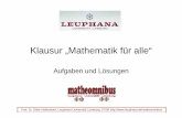 Klausur „Mathematik für alle“ · Ergebnisse von Mathematik für alle Mathe-GesamtPunktdiagramm Mathe-GesamtPunktdiagramm Mathe-GesamtPunktdiagramm A61 Markow 0 2 4 6 8 A62 Forsch