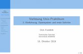 Dirk Frettl oh Kommandozeile Vorlesung Unix-Praktikumfrettloe/teach/unix/unix02.pdf · Unix-Praktikum Dirk Frettl oh Kommandozeile Programme...Aufrufen Dokumentation Dateisystem B