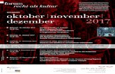 Vortragsreihe oktober november dezember 2017 forum 201… · forum rechtalskultur Das Käte Hamburger Kolleg „Recht als Kultur“ bietet im Rahmen des gleichnamigen Forums einen