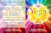 TRADITIONELLES HATHA & TANTRA YOGA · traditionelles hatha & tantra yoga termine kostenlose probestunden ab mitte oktober 2015 hatha yoga anfÄnger montag 20:00–22:00h tantra yoga