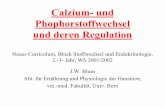 Neues Curriculum, Block Stoffwechsel und Endokrinologie, 2 ... · Neues Curriculum, Block Stoffwechsel und Endokrinologie, 2.-3- Jahr, WS 2001/2002 J.W. Blum Abt. für Ernährung