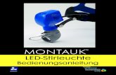 MONTAUK - Walther Medizinproduktewalther-medizinprodukte.de/support/Montauk German.pdf · die Montauk™ Stirnleuchte verwendet wird, höher als die entsprechende obige HF-Konformitätsstufe