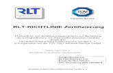 RLT-RICHTLINIE Zertifizierung · deren Ergänzung definiert Luftgeschwindigkeitsklassen von V1 bis V9, Wärmerückgewinnungsklassen von H1 bis H6 und Leistungsaufnah-meklassen von