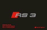 Preisliste RS 3 Sportback | RS 3 Limousine · 252,10 1 4 Aluminium-Gussräder – 19 Zoll – im 5-Arm-Rotor-Design in Titanoptik matt, glanzgedreht3 Größe 8,5 J×19 vorn und 8