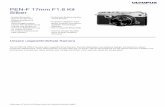 Silber PEN‑F 17mm F1.8 Kit - OlympusPEN‑F 17mm F1.8 Kit Silber •Hochauflösender Sucher im Stil einer Messsucherkamera •Einfachste Bedienung über ... (1, 1/2, 1/3 Schritte)