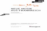 NEUE MUSIK AUS FRANKREICH - HfK Bremen · Messiaen eine der einflussreichsten Komponistenpersönlichkeiten des 20. Jahrhunderts war, sah er sich selbst als leidenschaftlicher Orni-thologe