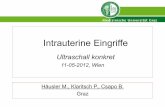 Intrauterine Eingriffefrauenschall.at/arzt/Intrauterine Eingriffe_Haeusler 2012... · 2018-11-26 · Intrauterine Eingriffe . Amniozentese_AC Chorionbiopsie_CVS (TA, TV) NS-Punktion