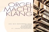 Orgel macht klang...Astor Piazzolla (1921–1992) Adiós Nonino für Orgel bearbeitet von Aart Bergwerff Charles-Marie Widor (1844–1937) Allegro aus Symphonie V in g-Moll, op. 42
