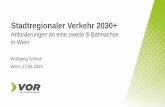 Anforderungen an eine zweite S-Bahnachse in Wien...Ausblick Anforderungen an den modernen Nahverkehr 9 •bis zu 24 Züge pro Stunde/Richtung für Nahverkehrsachsen durch Wien Taktdichte