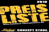 2019 - Snickers Concept Store Preisliste 2019 Art.-Nr. Beschreibung Gr£¶£en Preis in ¢â€¬ 0113 High-Vis