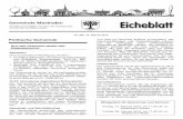 Eicheblatt Nr. 388 · PDF file rich von Nördlingen, Christine und Margareta Eb-ner vorgestellt. Reformiertes Kirchgemeindezent-rum Rheinau, 20 Uhr. Kinderhütedienst Donnerstag, 20.