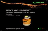 GWT AQUADEST · 2014-08-11 · DEMINERALISIERTES WASSER Baureihen AQUADEST MHxx-CLHMQ AQUADEST MHxx-CLHMT GWT AQUADEST Herstellung von demineralisiertem Wasser vor Ort. Einfache Handhabung,