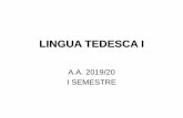 LINGUA TEDESCA I · Nominalflexion (Deklination): Substantive werden nach Numerus und Kasus, Adjektive, Pronomen und Artikel zusätzlich in verschiendene Genera flektiert