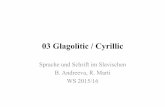 03 Glagolitic / Cyrillic - uni-saarland.deandreeva/Courses/WS2015/SpracheSchrift/SUS03_GlaCy.pdfBulgarien unter Zar Simeon