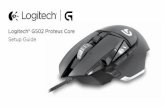 Logitech® G502 Proteus Core Setup GuideDabei die Maus mit der rechten Hand fest greifen und mit dem linken Daumen die blaue Lasche nach unten drücken. Deutsch 15 5 Bis zu fünf Gewichte