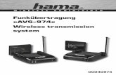 de.hama.com ... • Beﬁndet sich zwischen Sender und Empfänger eine metallische Barriere (z.B. Stahlbetonwand)? ... • Is the IR transmitter window of the transmitter or the IR