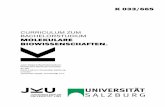 CURRICULUM ZUM BACHELORSTUDIUM MOLEKULARE …...lare Biologie der Universität Salzburg/Linz in der Sitzung vom 3.6.2016 beschlossene Curriculum für das Bachelorstudium Molekulare
