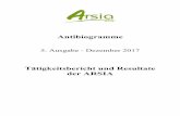 Tätigkeitsbericht und Resultate der ARSIA · Benutzung der Medikamente durch die Tierärzte und Tierhalter, die Inbetriebnahme von SANITEL-MED und schließlich, die Entwicklung der