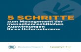 5 SCHRITTE - partnerschaften2030.de · internationale Lern- und Dialogplattform für nachhaltige und verantwortungsvolle Unternehmens-führung unter Beteiligung zivilgesellschaftlicher