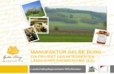 MANUFAKTUR GELBE BÜRG - Bayern · 2016-04-07 · Manufaktur Gelbe Bürg „Das beste Walnussöl wird durch Kaltpressung mit anschließender Filterung gewonnen. Einfachere Qualitäten