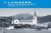 LUNGERN INFORMIERTtons Obwalden sehr unterschiedlich verteilt ist. Die Gemeinde Lungern hat im Verhält-nis zur Wohnbevölkerung einen sehr hohen Anteil an Flüchtlingen. Der günstige
