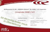 Leseprobe RAM / LCC · Versions of the FMEA Identification of weak points in the manufacturing process (also operation and maintenance) Process failures (human errors, machines, methods,
