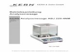 Bedienungsanleitung Kern & Sohn Analysenwaage ABJ 220-4NM · 2013-01-31 · KERN & Sohn GmbH Betriebsanleitung Analysenwaage KERN Analysenwaage ABJ 220-4NM Version 1.1 10/2012 D .