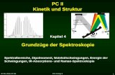 Grundzüge der Spektroskopie - TU Braunschweig · Rotations-Schwingungs-Spektrum, das - unter höchster Auflösung betrachtet -sehr komplex sein kann. Rotations-Schwingungs-Spektren