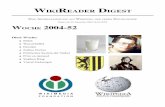WikiReader Digest (2004, Woche 52) - WikimediaHallo Freunde. Hier ist der neue WikiReader Digest. Diesmal mit ca. 50 Seiten und leider einem Tag Verspätung. Da man ges-tern wegen