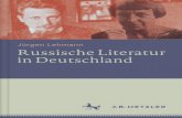 Jürgen Lehmann Russische Literatur in Deutschland...VI Inhalt Senkung Ü1 auf 44 mm 3.3 Begegnungen auf Augenhöhe: Auseinandersetzung mit russischen Freunden und Lehrern in der Literatur