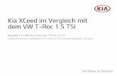 Kia XCeed im Vergleich mit dem VW T-Roc 1.5 TSI · 2020-01-20 · zweigeteilt klapp-bar, Durchreiche y Digital-Cockpit für 500 Euro, Navi 615 Euro. Und mehr Hartplastik als im Kia