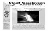 Stadt Geislingen Sonnen- · 2018-10-10 · 22. Juni 2012, Nummer 25 Amtsblatt der Stadt Geislingen 3 Der Musikverein Geislingen e.V. lädt recht herzlich ein zum 90-jährigen Vereinsjubiläum