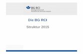 Die BG RCI Struktur 2015...• Referat Ergonomie • Referat Gesundheitsmanagement Seite 14 Prävention – KC Qualifizierung Die Berufsgenossenschaften sind nach dem Staat der zweitgrößte