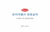 PowerPoint 프레젠테이션w3.kirs.or.kr/download/announce/17년 3분기 한미... · 2017-11-06 · Hanmi . Title: PowerPoint 프레젠테이션 Author: Chang-Ju Choi Created Date: