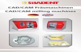 CAD/CAM Fräsmaschinen CAD/CAM milling machines · SilaMill 5: manual exchange of blanks SilaMill 5.8: Automatic blank changer for eight blanks. With the wet grinding option it is