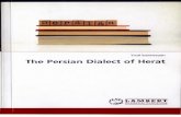 Youli loannesyan The Persian Dialect of HeratIntroduction This work presents a description of phonetic and grammatical features of the dialect spoken by the settled Persian-speaking